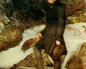 约翰 埃弗里特 米莱斯 : portrait of john ruskin